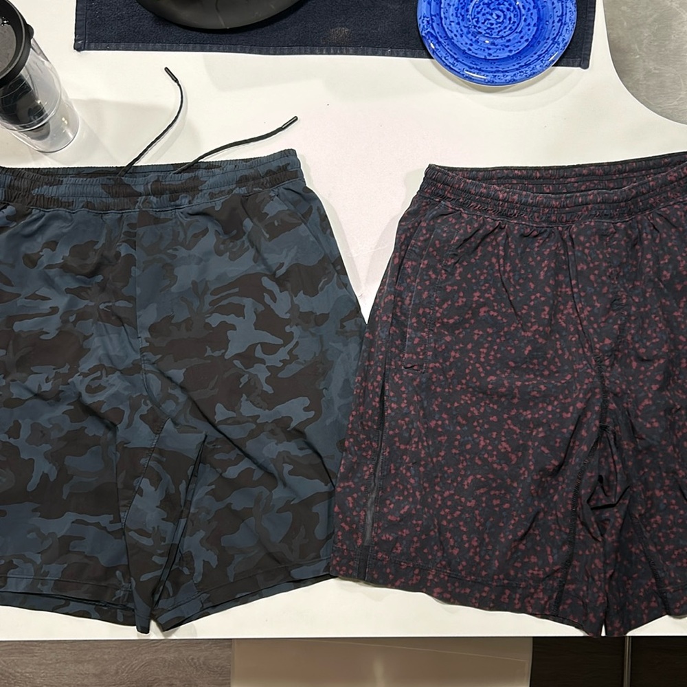2 Lululemon pace breaker shorts. Both 9” inseam